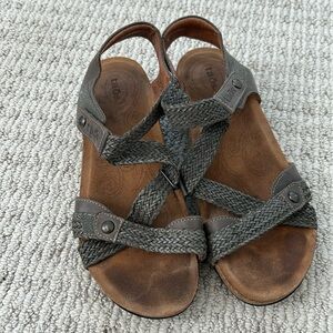 Taos Footwear Trulie Sandal Woven Leather Strappy Adjustable Women’s 8 8.5 EU 39